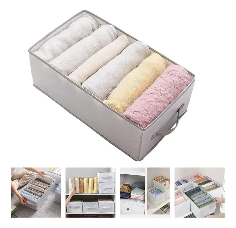 ORGANIZADOR DE ROPA DE TELA OXFORD GRUESA CON SEIS COMPARTIMENTOS - 1