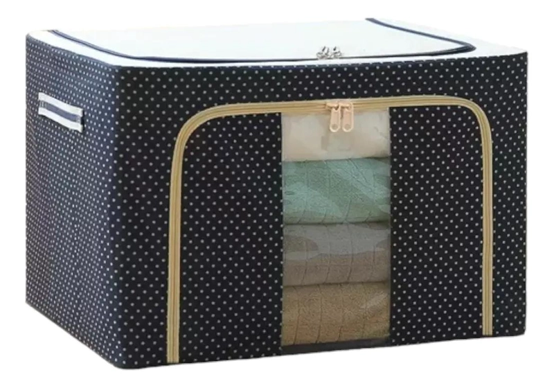 CAJA ORGANIZADORA PLEGABLE PARA ROPA Y SABANAS CON CIERRE SEGURO - 1