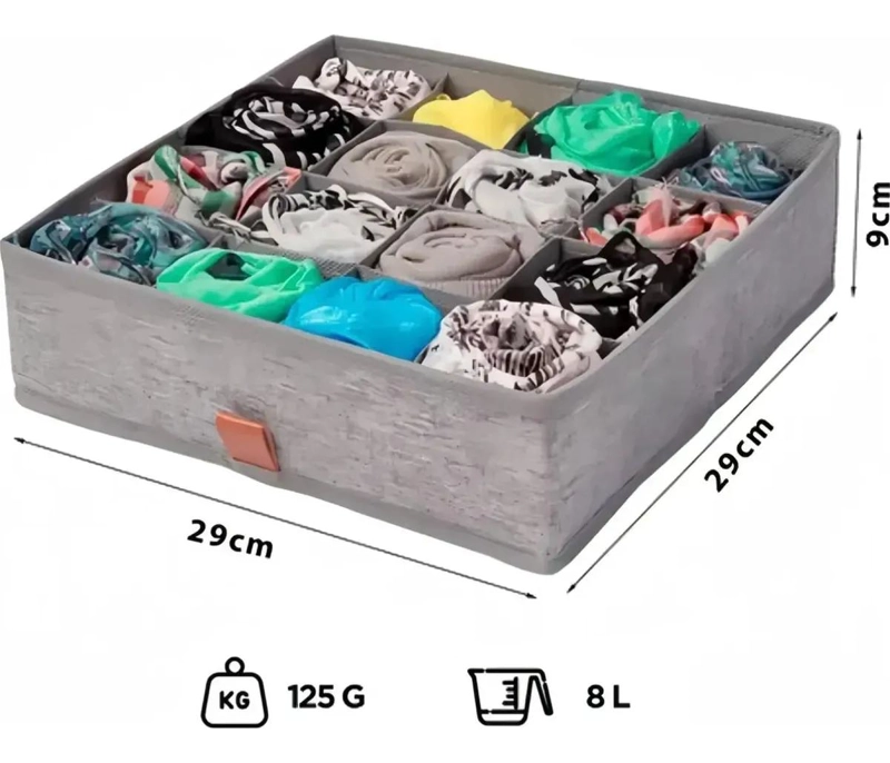 ORGANIZADOR PLEGABLE PARA ROPA INTERIOR CON 16 COMPARTIMENTOS - 2