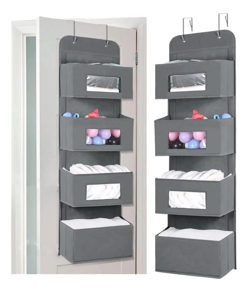 ORGANIZADOR DE PARED CON 4 ESTANTES Y BOLSILLOS PARA BEBE - 3