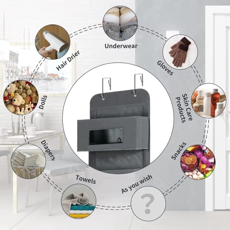 ORGANIZADOR DE PARED CON 4 ESTANTES Y BOLSILLOS PARA BEBE - 4