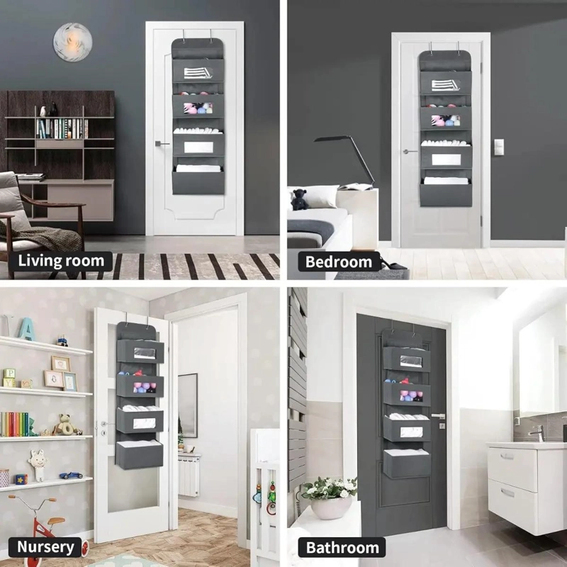 ORGANIZADOR DE PARED CON 4 ESTANTES Y BOLSILLOS PARA BEBE - 5