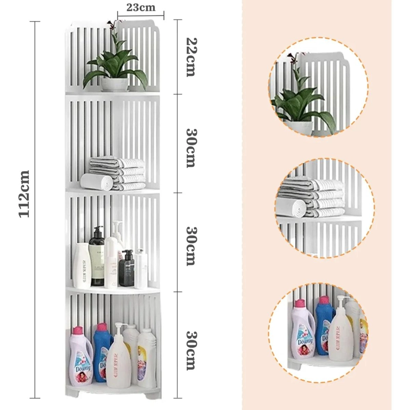 ESTANTE ORGANIZADOR DE BAÑO Y LAVANDERIA DE 4 PISOS - 2