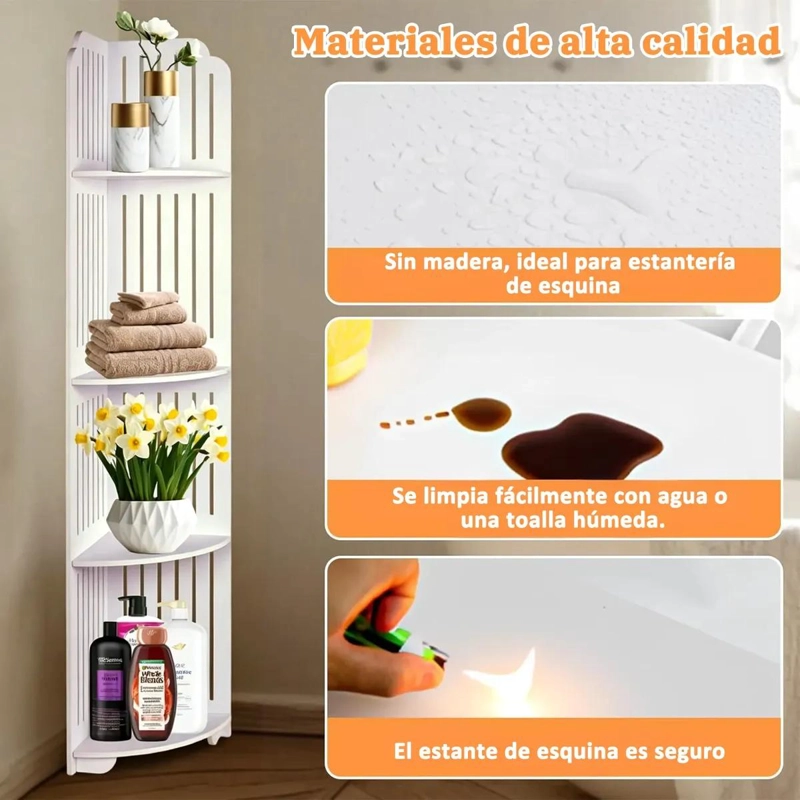 ESTANTE ORGANIZADOR DE BAÑO Y LAVANDERIA DE 4 PISOS - 4