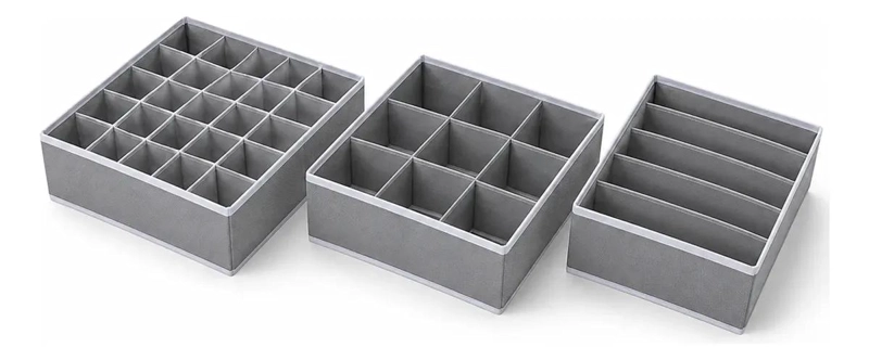 CAJA ORGANIZADORA PLEGABLE CON MULTIPLES COMPARTIMENTOS 30X30 CM - 1