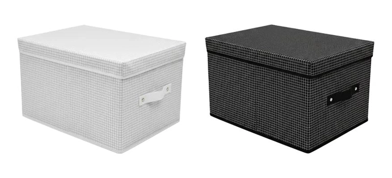 CAJA ORGANIZADORA PLEGABLE DE TELA TNT CON TAPA 30X40X25 CM - 2