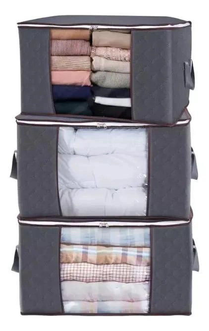 SET DE 3 ORGANIZADORES PARA ALMACENAMIENTO DE ROPA Y BOLSAS - 1