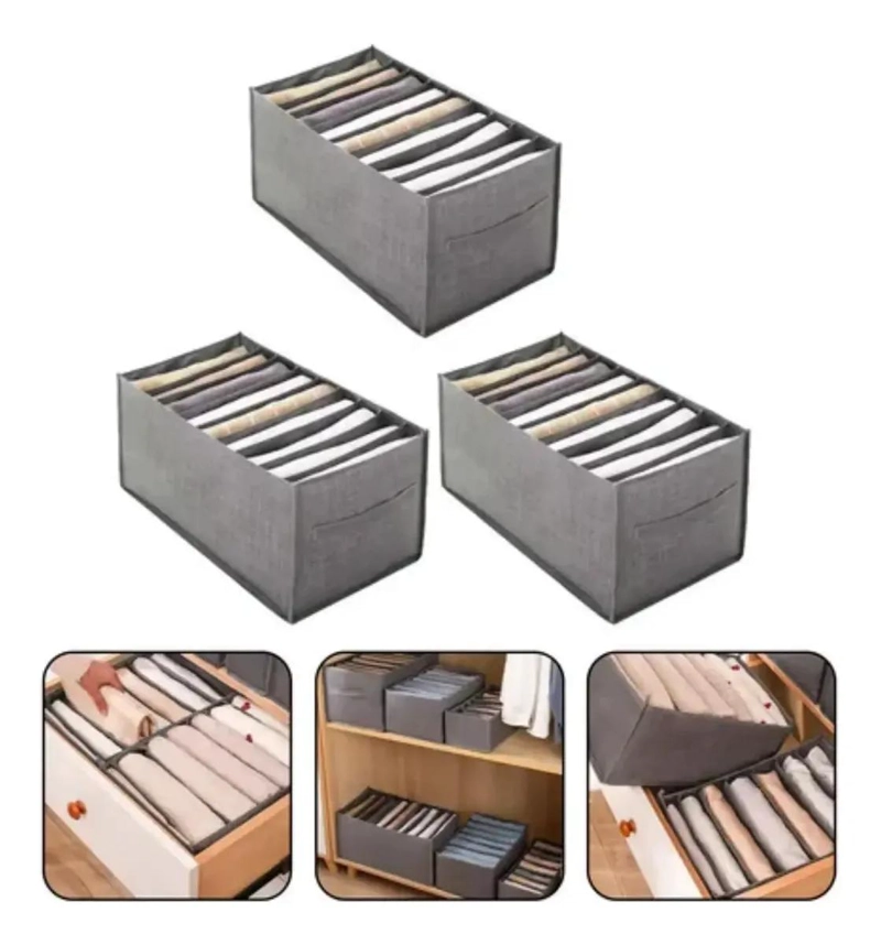 ORGANIZADOR PARA ARMARIO CON 9 DIVISORES PARA ROPA Y CAJONES - 1