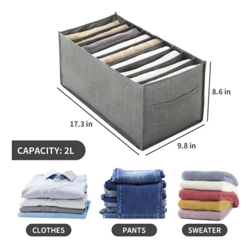 ORGANIZADOR PARA ARMARIO CON 9 DIVISORES PARA ROPA Y CAJONES - 2