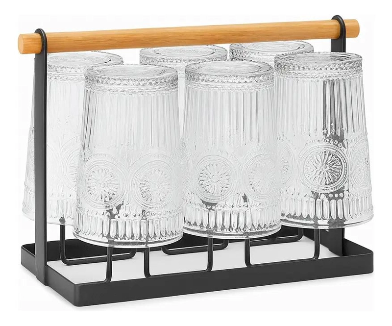 ORGANIZADOR PARA VASOS EN COLOR NEGRO CON DISEÑO COMPACTO - 2