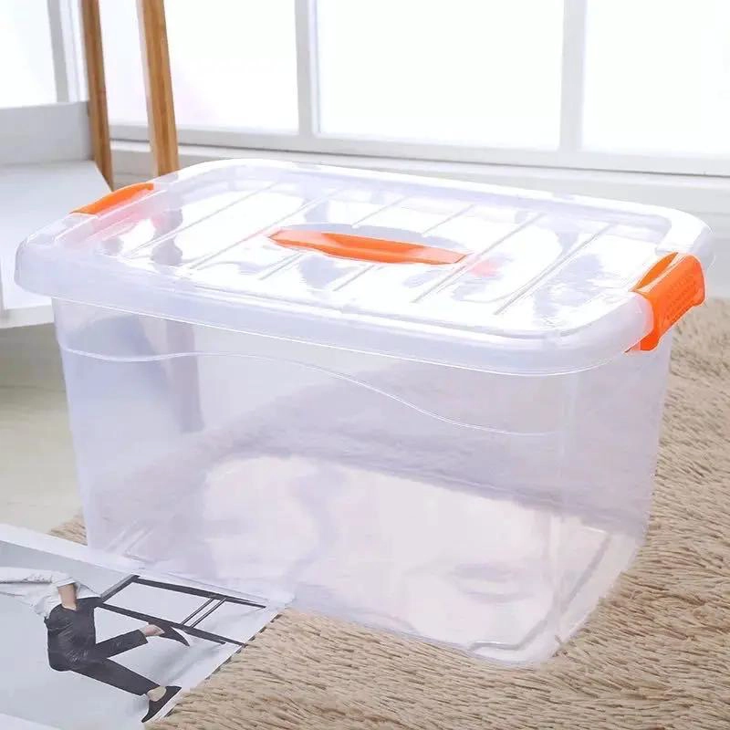 CAJA ORGANIZADORA TRANSPARENTE CON TAPA CAPACIDAD 15 LITROS MULTIUSO - 5