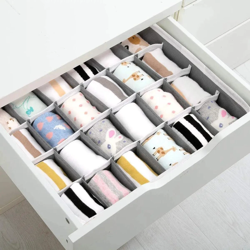 ORGANIZADOR PLEGABLE PARA CAJON CON 24 CELDAS PARA ROPA INTERIOR Y ACCESORIOS - 4