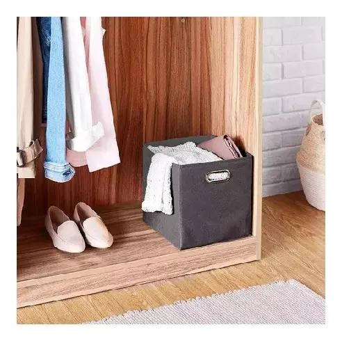 SET DE 3 CAJAS ORGANIZADORAS PLEGABLES CON ASAS DE TELA PARA ALMACENAMIENTO - 3