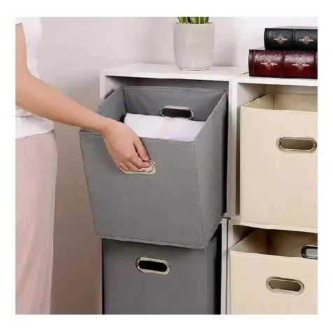 SET DE 3 CAJAS ORGANIZADORAS PLEGABLES CON ASAS DE TELA PARA ALMACENAMIENTO - 5
