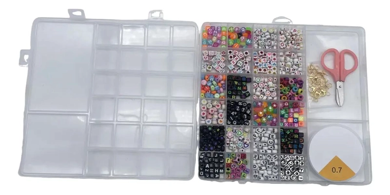 JUEGO DE CUENTAS CUADRADAS SUELTAS PARA PULSERAS Y ACCESORIOS CREATIVOS - 3