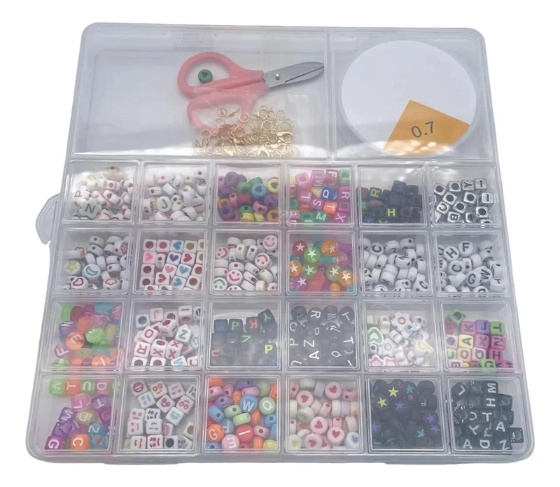 JUEGO DE CUENTAS CUADRADAS SUELTAS PARA PULSERAS Y ACCESORIOS CREATIVOS - 4