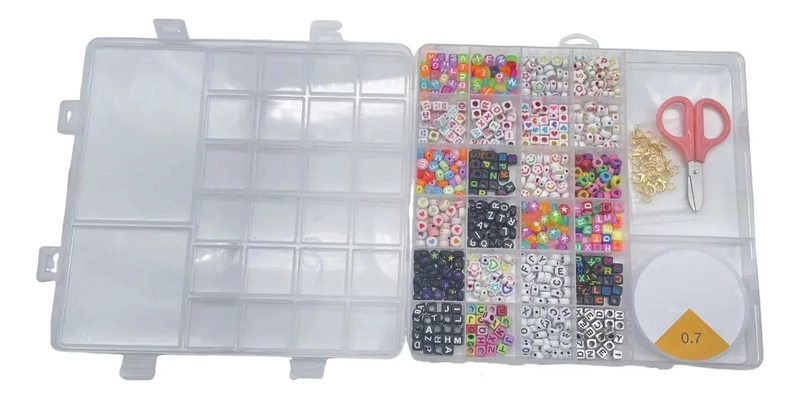 JUEGO DE CUENTAS CUADRADAS SUELTAS PARA PULSERAS Y ACCESORIOS CREATIVOS - 3
