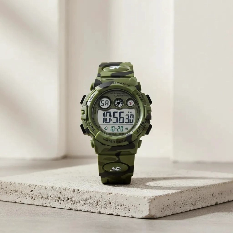 RELOJ DIGITAL PARA NIÑOS RESISTENTE AL AGUA 5ATM CON DISEÑO MODERNO - 1