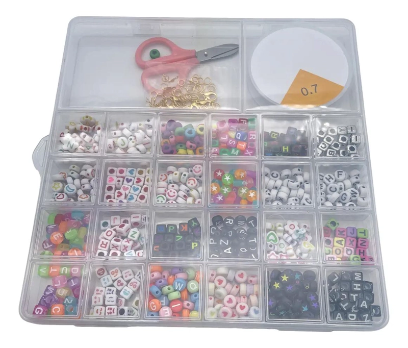 JUEGO DE CUENTAS CUADRADAS SUELTAS PARA PULSERAS Y ACCESORIOS CREATIVOS - 2