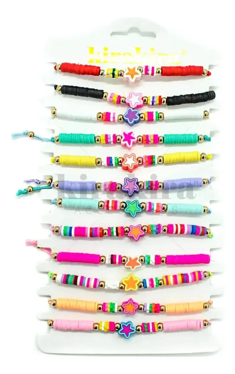 PACK DE 12 PULSERAS CON DISEÑO DE ESTRELLAS PARA CUMPLEAÑOS - 1