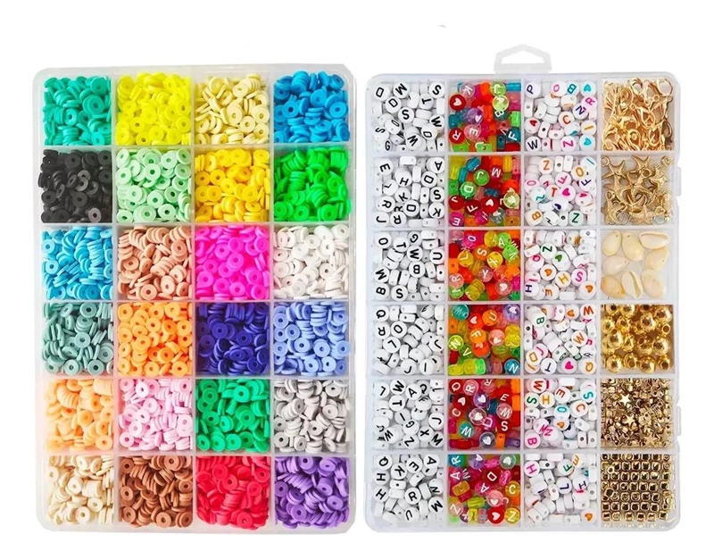 KIT PARA HACER PULSERAS CON 24 COLORES Y LETRAS PARA PERSONALIZAR - 1