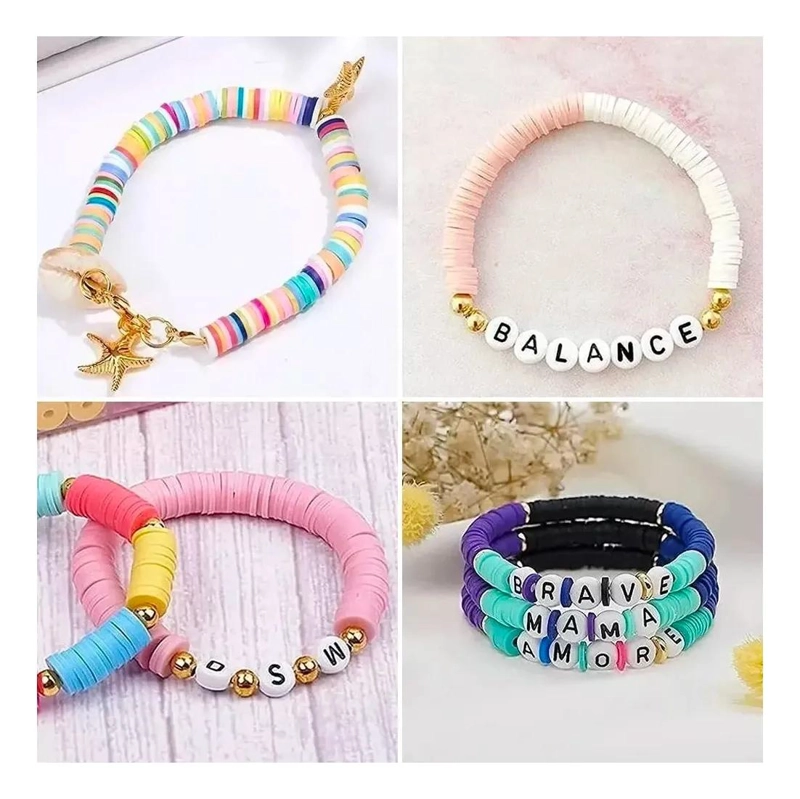 KIT PARA HACER PULSERAS CON 24 COLORES Y LETRAS PARA PERSONALIZAR - 3