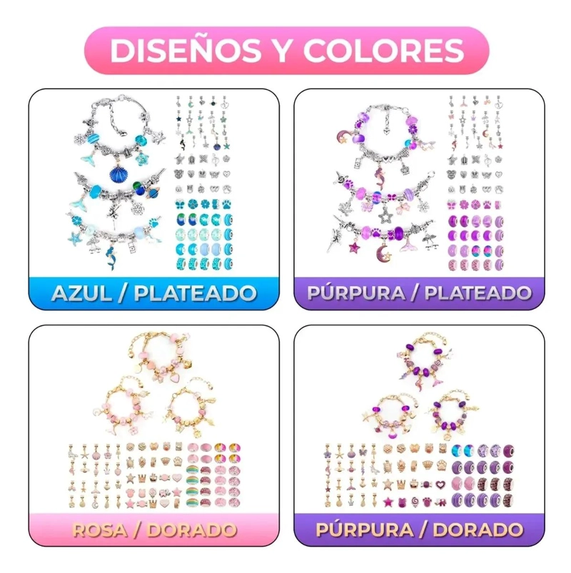 SET COMPLETO DE 63 CHARMS PARA CREAR PULSERAS Y JOYERIA DIY - 2
