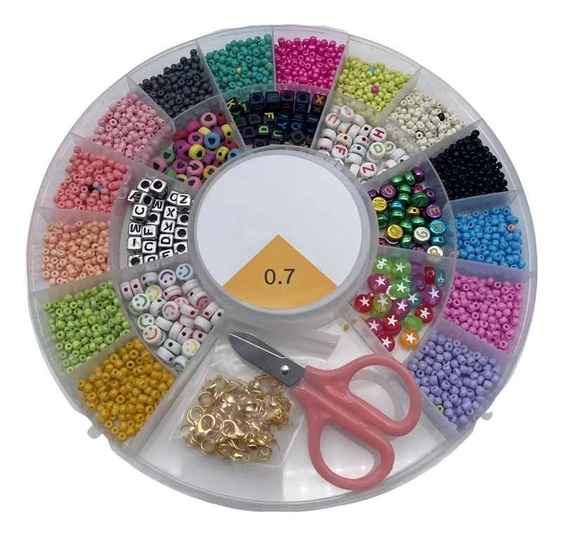JUEGO DE CUENTAS REDONDAS SUELTAS PARA PULSERAS Y ACCESORIOS CREATIVOS - 1