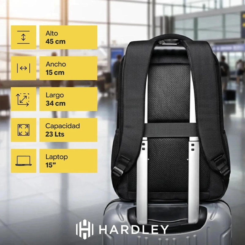 MOCHILA IMPERMEABLE PARA NOTEBOOK CON DISEÑO ANTIRROBO Y MATERIAL BALISTICO - 2