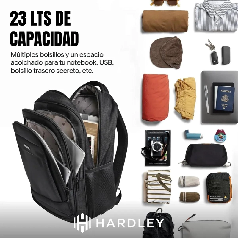 MOCHILA IMPERMEABLE PARA NOTEBOOK CON DISEÑO ANTIRROBO Y MATERIAL BALISTICO - 5