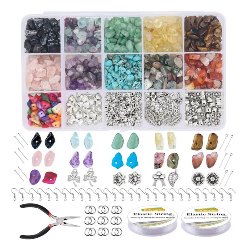 CRISTAL PIEDRA CUENTA PARA COLLAR PULSERA ARETE DIY 934 UNIDADES - 1
