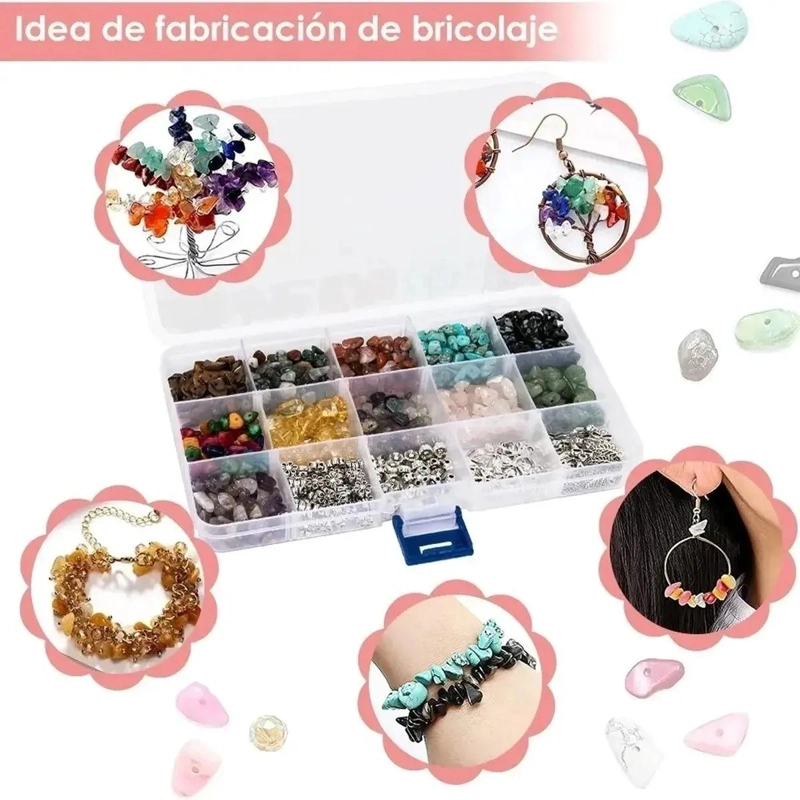 CRISTAL PIEDRA CUENTA PARA COLLAR PULSERA ARETE DIY 934 UNIDADES - 4
