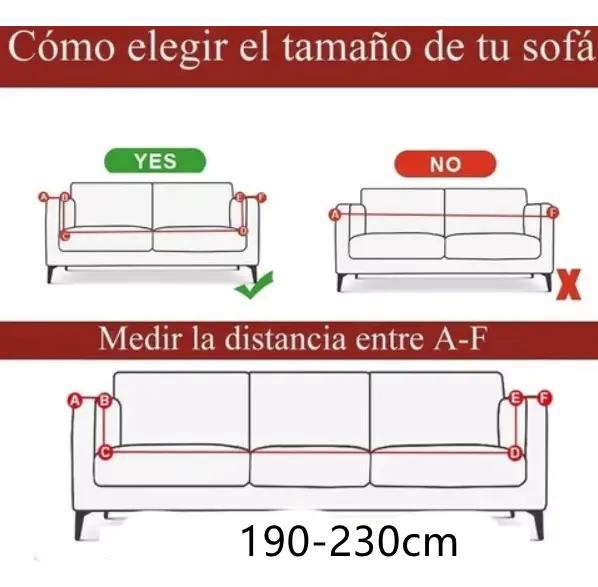 FUNDA ELASTICA PARA SILLON DE 3 CUERPOS COLOR AZUL - 5