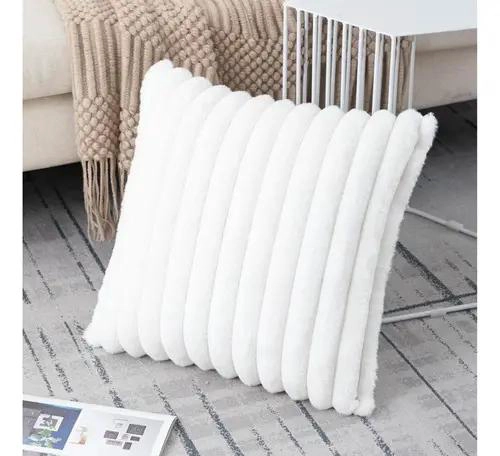SET DE 2 FUNDAS PARA COJIN DECORATIVO RAYADAS DE MICROFIBRA 45X45 CM - 5