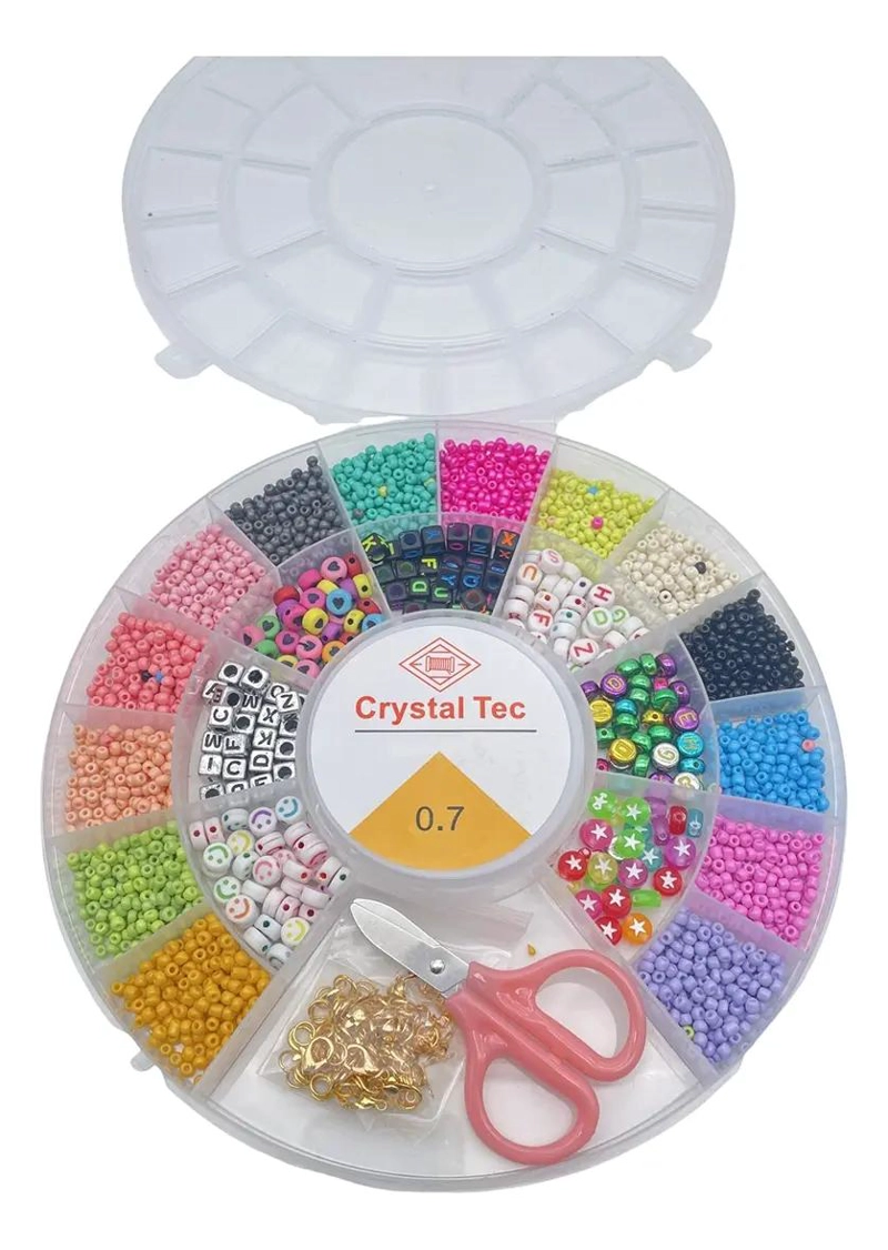JUEGO DE CUENTAS REDONDAS SUELTAS PARA PULSERAS Y ACCESORIOS CREATIVOS - 3