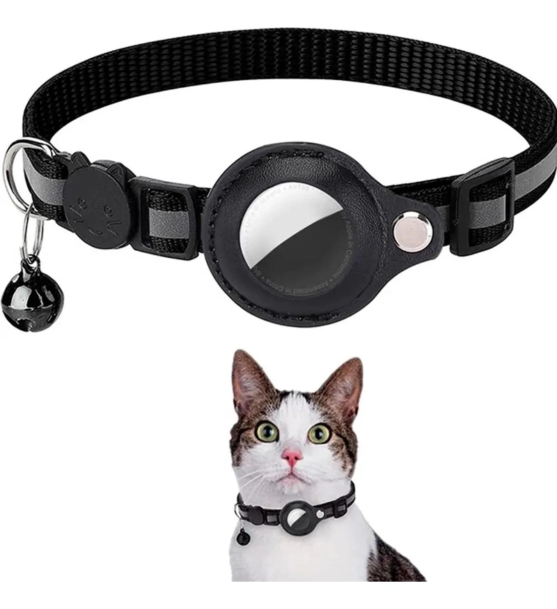COLLAR CON FUNDA PARA LOCALIZADOR AIRTAG PARA GATOS Y PERROS - 1