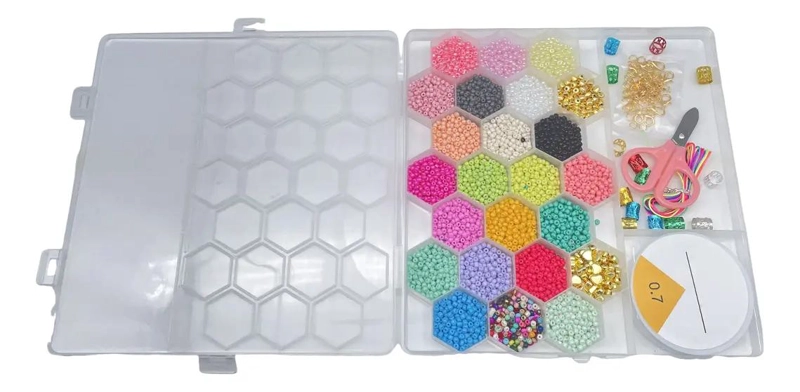 JUEGO DE CUENTAS POLIGONALES SUELTAS PARA PULSERAS Y ACCESORIOS - 1