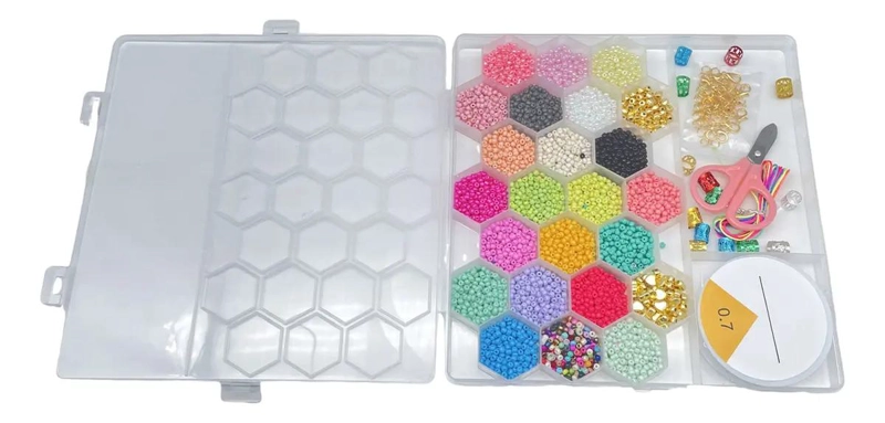 JUEGO DE CUENTAS POLIGONALES SUELTAS PARA PULSERAS Y ACCESORIOS - 4