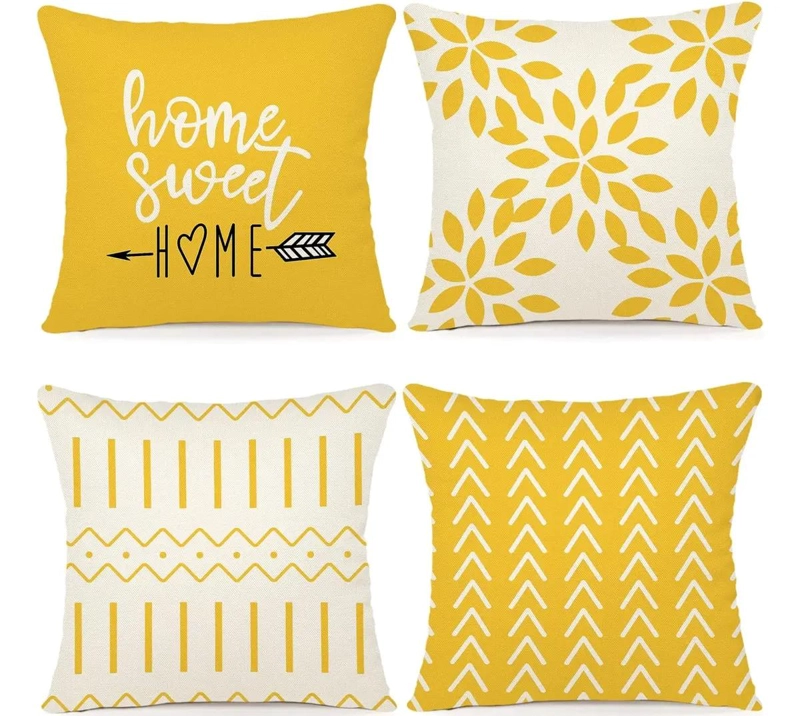 JUEGO DE 4 FUNDAS PARA COJIN DE SOFA 45X45 CM DISEÑO MODERNO - 1