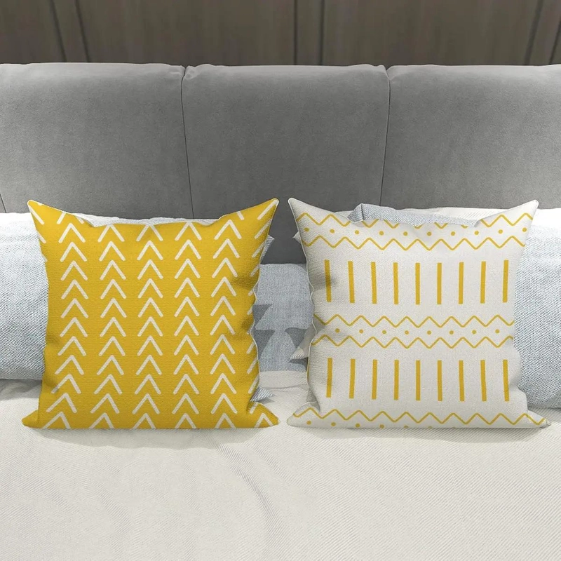 JUEGO DE 4 FUNDAS PARA COJIN DE SOFA 45X45 CM DISEÑO MODERNO - 4