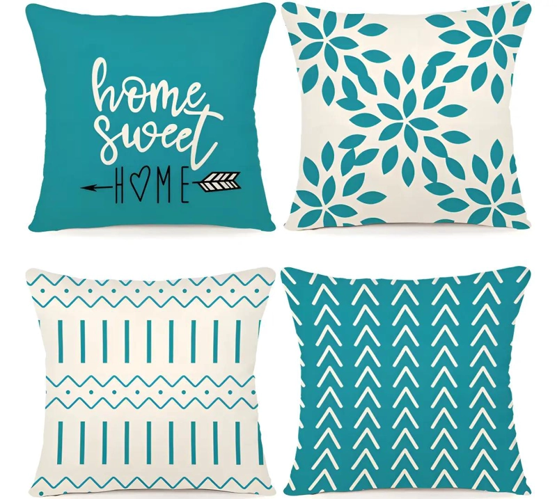 SET DE 4 FUNDAS DE COJIN DE 45X45 CM PARA DECORACION - 1