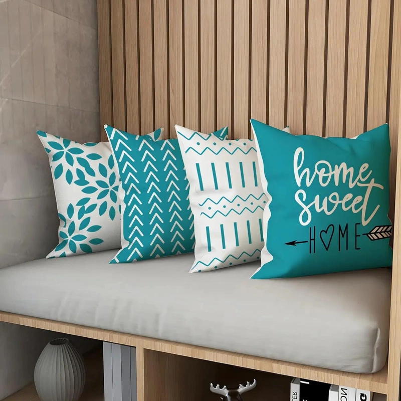 SET DE 4 FUNDAS DE COJIN DE 45X45 CM PARA DECORACION - 5