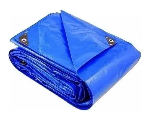 LONA IMPERMEABLE MULTIUSO AZUL DE 3X3 METROS CON ANILLOS DE ALUMINIO - 1