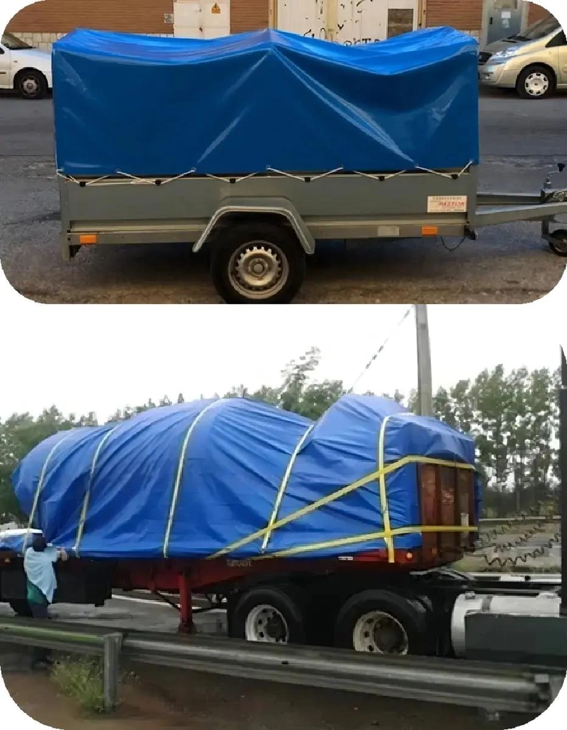 LONA IMPERMEABLE MULTIUSO AZUL DE 3X3 METROS CON ANILLOS DE ALUMINIO - 4
