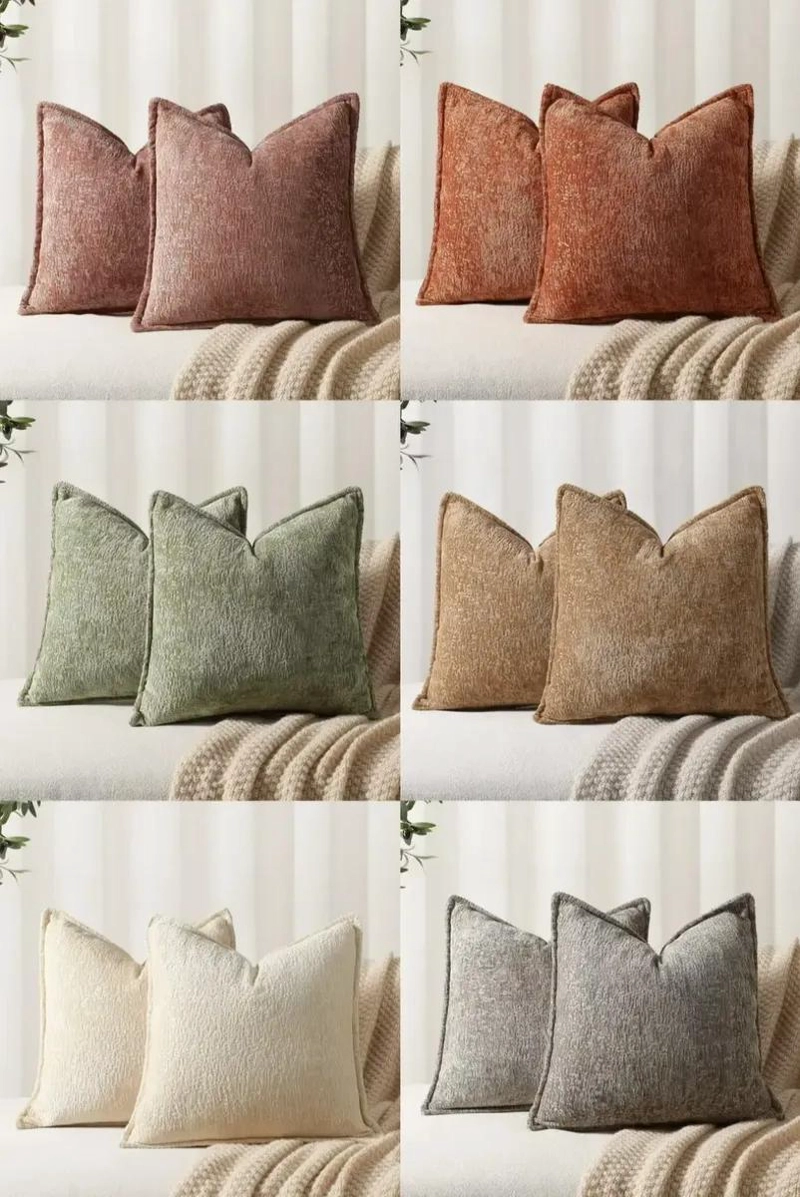 PACK DE 2 FUNDAS DECORATIVAS DE TERCIOPELO PARA COJINES DE DECORACION - 3