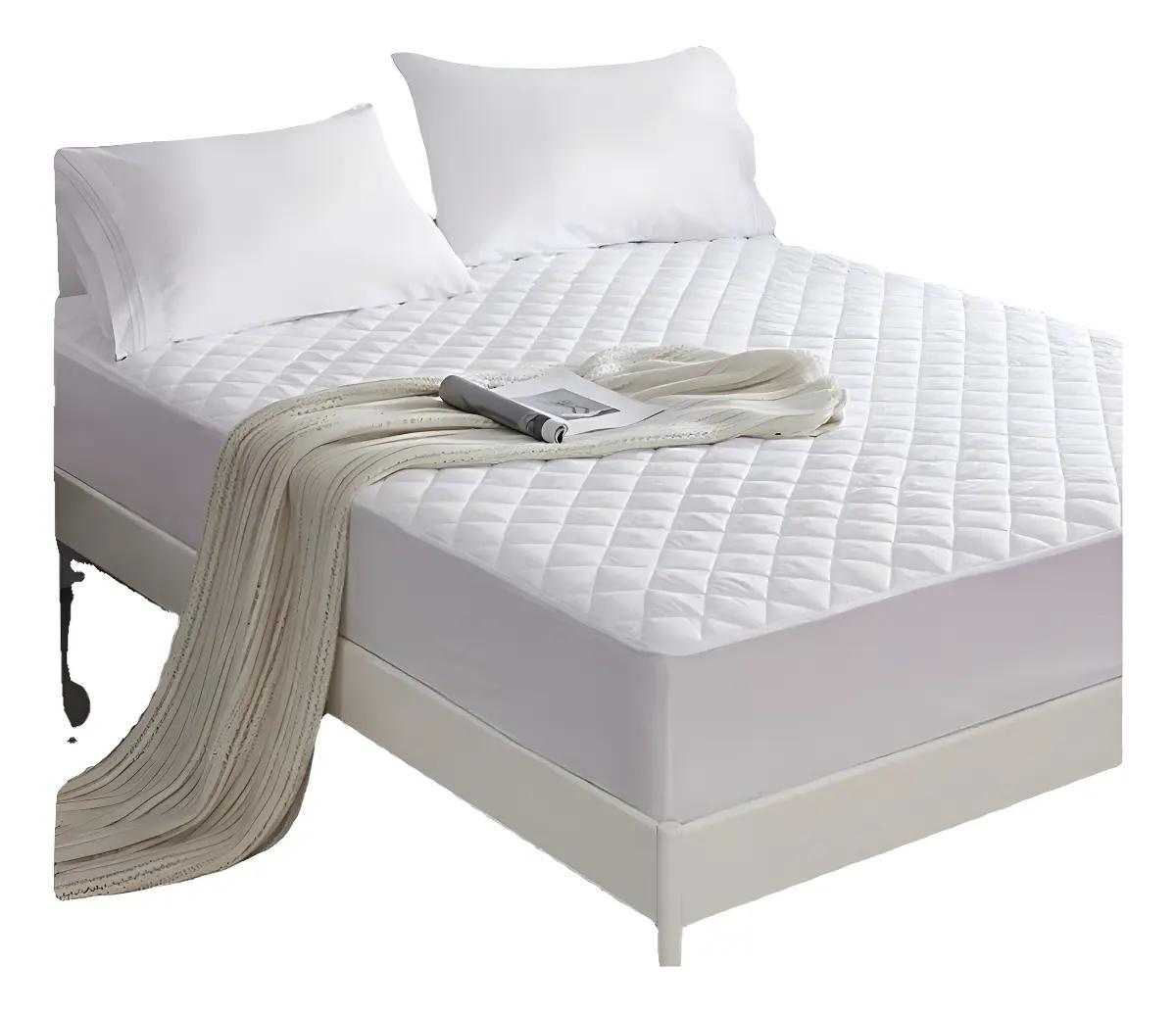 CUBRECOLCHON ACOLCHADO PARA 2 PLAZAS CON 2 FUNDAS PARA ALMOHADA - 1