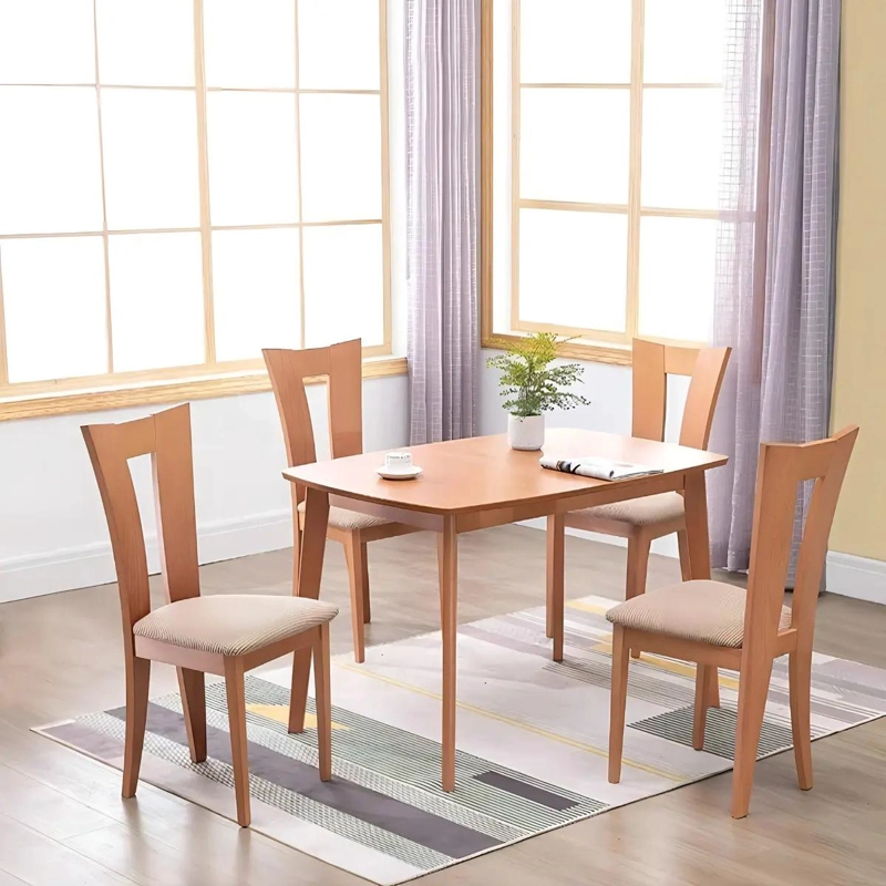 SET DE 6 FUNDAS PARA ASIENTOS DE SILLA DE COMEDOR EN COLOR CRUDO - 2
