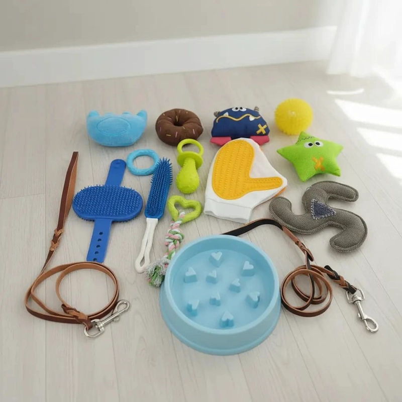 SET COMPLETO DE 15 JUGUETES PARA PERROS CON PELOTAS Y CEPILLOS - 1