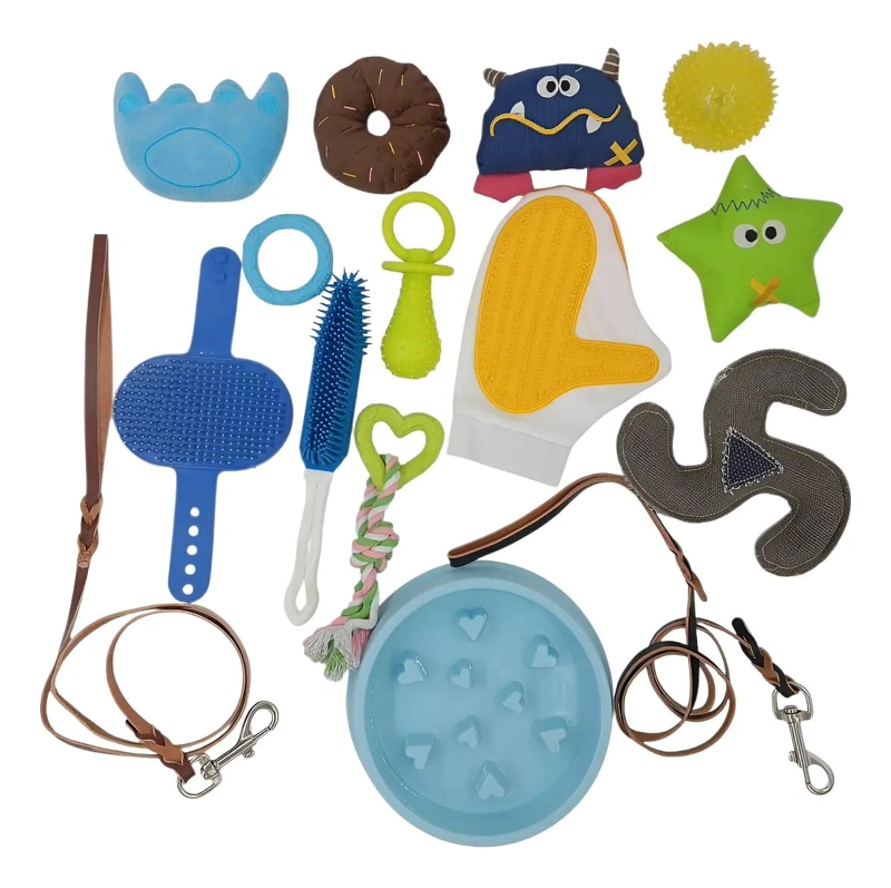 SET COMPLETO DE 15 JUGUETES PARA PERROS CON PELOTAS Y CEPILLOS - 4