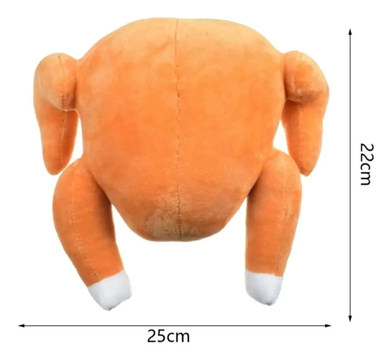 JUGUETE DE PELUCHE PARA PERRO CON FORMA DE POLLO ASADO SUAVE Y RESISTENTE - 3